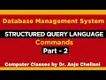 Structured Query Language Part-2 Database Management System Computer Classes by Dr Anju