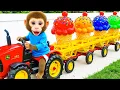 Download Lagu Baby BiBi Monkey cleans the house and drinks sweet, colorful milk with the duckling