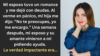 Mi esposo tuvo un romance y me dejó con deudas. Mi hija me dijo que no me preocupara...
