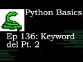 Python Basics Keyword Del Pt 2