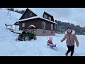 Lagu Diepe sneeuw in de Karpaten ❄️ Gezinsleven, tractorwerk en zelfgemaakte kippensoep 🏔️