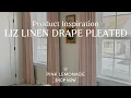 Liz Linen Drape Pleated Pink Lemonade