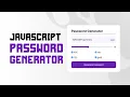 Simple Password Generator in JavaScript