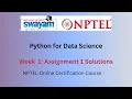 Python for Data Science Week 1 Assignment Answers Jan 2025