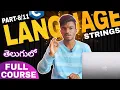 C Language Full Course in Telugu Part-8 Strings String Functions strlen strcat strcpy strcmp