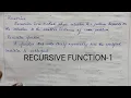Lec-12 GE8151 Problem Solving and Python Programming TAMIL ENGLISH RECURSIVE FUNCTION - PART 1