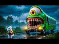😱🚌 Kitten Encountered A Mutated School Bus Monster On Its Way To School! 🐱💥 | MeowVerse AI