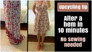 No sew hem How to alter a hem in 10 mins No sewing machine