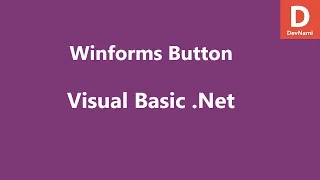 Visual Basic Net Button Control