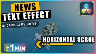 How to Add HORIZONTAL NEWS SCROLLING Text to in Davinci Resolve