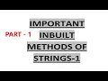 In Built Methods Of Strings
