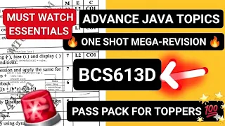 ADVANCE JAVA SUPER IMP 2026 VTU BCS613D Model Paper Solutions PYQs 22 Scheme