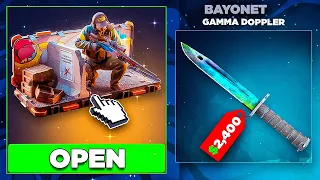 LOOK UP CASE ACTUALLY DROPPED THIS?! $2,400 BAYONET GAMMA DOPPLER! (CS2 Case Opening) - SC