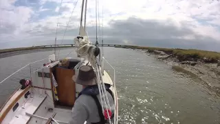 EP35 funNstuff Summer cruise 2015 pt15 The sail home back under the Havengore bridge