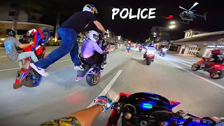 The INSANE Night Riders Of Southern Florida Police Helicopter Chase