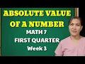 ABSOLUTE VALUE OF A NUMBER MATH 7 TEACHER JANEELI