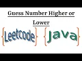 Leetcode Question 374 Guess Number Higher or Lower in Java