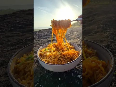 Chilli Garlic Maggie Nature Cooking #shorts #nature #cooking #asmr