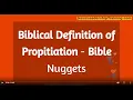 Bible Definition of Propitiation