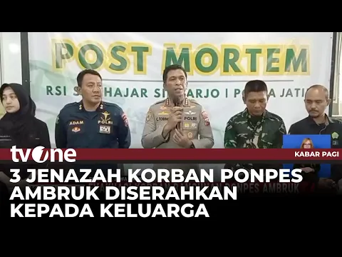 Jenazah Korban Bangunan Ponpes Ambruk Diserahkan Kepada Keluarga Korban