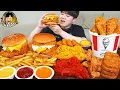 Lagu ASMR MUKBANG KFC 양념 치킨먹방! 치즈 햄버거 치즈스틱 후라이드치킨 \u0026 레시피 CRISPY FRIED CHICKEN CHEESE BURGER EATING SOUND!