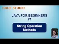 Java Programming For Beginners in Hindi - String Operation Methods With Practical Example