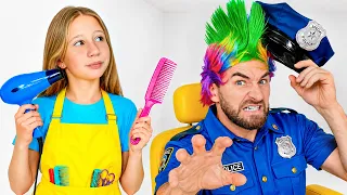 Nastya and Friends Create New Hair Looks