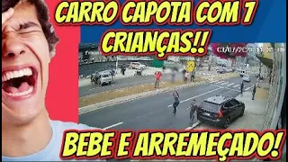 Carro capota com sete crianças e bebê é arremessado no Espírito Santo | Entre Noticias - (URGENTE)