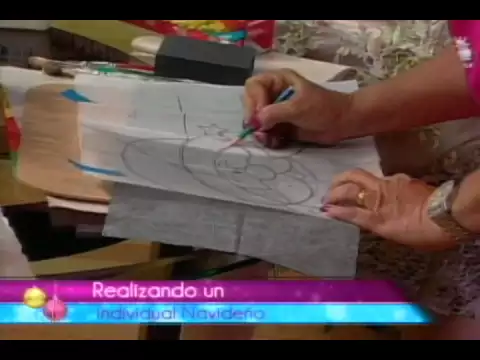 Realizando un individual navideño