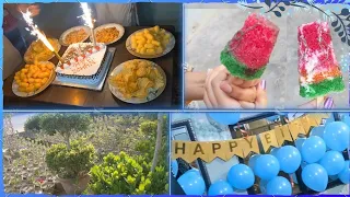 Download Zohan's first birthday celebration highlights🥳🎂|| back to home😭| garmi main gola😋😍 MP3