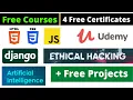 Udemy Free Certificate Courses AI Ethical Hacking Django HTML CSS JS Online Classes