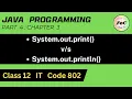 Java Class 12 System out print AND System out println Unit 3 Information Technology IT Code 802