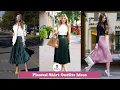 How To Style Pleated Skirt Pleated Skirt Outfits Ideas Ways To Wear Pleated Skirts