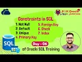 Day 6 - SQL Constraints Not Null UNIQUE DEFAULT PRIMARY KEY FOREIGN KEY Fox Oracle Apps