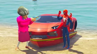 المعلمة الشريرة تسرق السيارة البرمائية الخاصة بسبايدرمان ياترى ماذا سيفعل الأن 