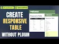 How to Create Responsive Tables in WordPress without Using Plugin