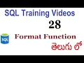 Format function sql s in telugu 28