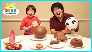 Download Chocolate Food vs Real challenge with Ryan ToysReview! MP3
