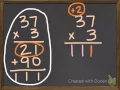 Multiplication standard algorithm 2 digit by 1 digit