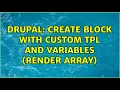 Drupal Create block with custom tpl and variables render array