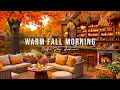 Download Lagu Warm Fall Morning Jazz at Outdoor Coffee Shop Ambience 🍂 Relaxing Piano Jazz Music for Work \u0026 Study