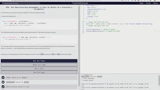 ES6 Use Destructuring Assignment to Pass an Object as a Function s Parameters