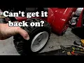 How To Get Snowblower Tire Back On Rim Snow Blower Tire Won t Inflate Won t Air Up Easy Fix