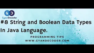 String and Boolean Data Types In java