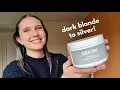 dying my dark blonde hair with overtone vibrant silver