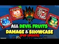 All Devil Fruit Damage and Showcase ALL BUFFS and NERFS - Blox Fruits PVP Update