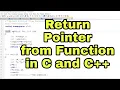 Return Pointer from Function in C and CPP Return Pointer C
