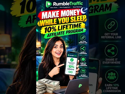 Make Money While You Sleep 😴 10% Lifetime Affiliate Program Explained | RumbleTraffic
