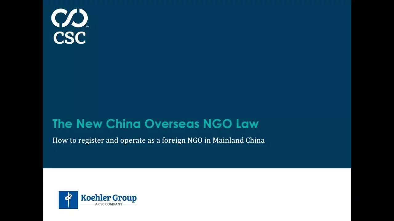 Recorded Webinar: The New China Overseas NGO Law