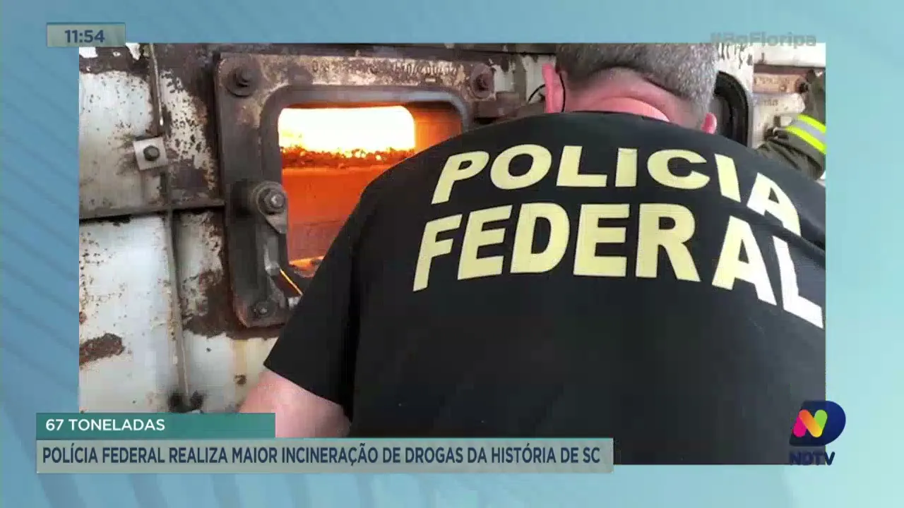 67 toneladas: Polícia Federal realiza maior incineração de drogas da história de SC